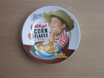 Vintage Kelloggs  cornflakes bord Boy D27,5cm en 2 mokken beschikbaar voor biedingen