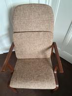 Vintage fauteuil met houten frame Gerard Geytenbeek, Ophalen, Gebruikt, 75 tot 100 cm, 50 tot 75 cm