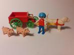 Boeren jongen met hondekar en varkens - vintage playmobil., Ophalen, Gebruikt