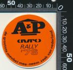 Sticker: Avro - Rally 1976 - A en P, Film, Tv of Omroep, Ophalen of Verzenden