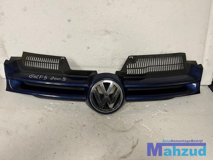 VW GOLF 5 Blauw LD5Q Grille 2003-2009, Auto-onderdelen, Overige Auto-onderdelen, Volkswagen, Gebruikt, Ophalen of Verzenden