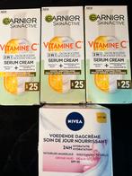 Garnier en Nivea dagcreme met SPF, Ophalen of Verzenden, Nieuw, Gehele gezicht