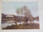 Schilderij van Jean-Baptiste Camille Corot., Huis en Inrichting, Woonaccessoires | Schilderijen, Tekeningen en Foto's, Minder dan 50 cm