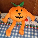 Halloween pompoen knuffel met rits 25 cm groot, Ophalen of Verzenden