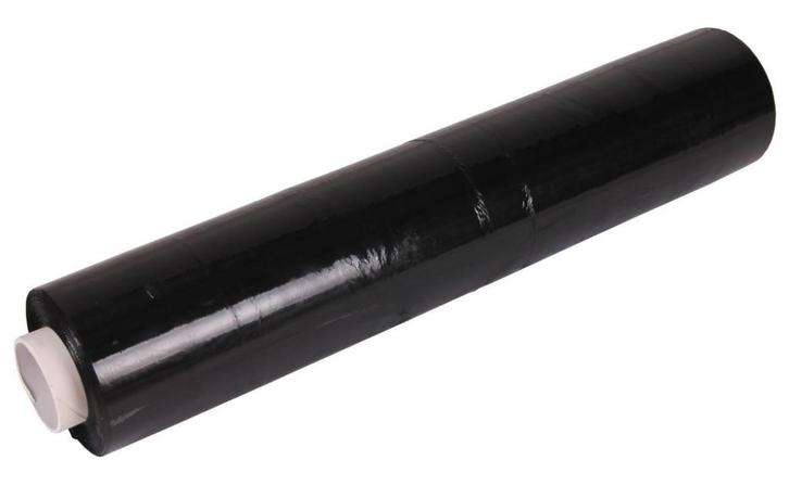 Rol HANDWIKKELFOLIE / inpakfolie 300 meter ZWART 20my, Doe-het-zelf en Verbouw, Zeil en Folie, Nieuw, Folie, 15 m² of meer, Ophalen of Verzenden