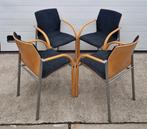 29 x Kembo Kion Vergaderstoelen vintage design stoelen hout, Huis en Inrichting, Stoelen, Blauw, Ophalen of Verzenden, Zo goed als nieuw