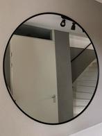 Ronde spiegel zwart, Huis en Inrichting, Woonaccessoires | Spiegels, Minder dan 100 cm, Minder dan 50 cm, Rond, Zo goed als nieuw