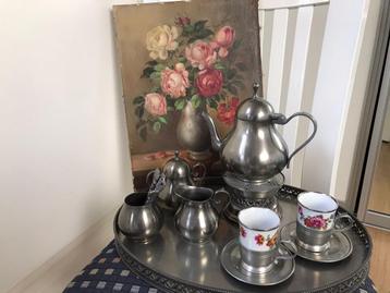 Antiek Tinnen Servies beschikbaar voor biedingen