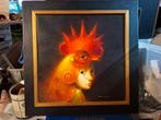 Ronald Companoca Schilderij met kip en gezicht, Ophalen