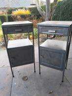 Stalen kastjes, Huis en Inrichting, Slaapkamer | Nachtkastjes, Ophalen, Metaal of Aluminium, Minder dan 45 cm, 70 cm of meer