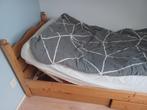 Houten Eenpersoonsbed met Lades, Ophalen, Gebruikt, 90 cm, Hout