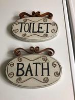 Twee deurbordjes, Huis en Inrichting, Ophalen, Gebruikt