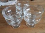 6 SCHAALTJES DESSERTSCHAALTJES 7 WAXINELICHTHOUDERS 2 KA, Huis en Inrichting, Keuken | Servies, Ophalen of Verzenden, Effen, Glas