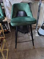 Hoge eetkamerstoel groen goud zwart, Huis en Inrichting, Stoelen, Ophalen, Overige kleuren, Zo goed als nieuw, Metaal