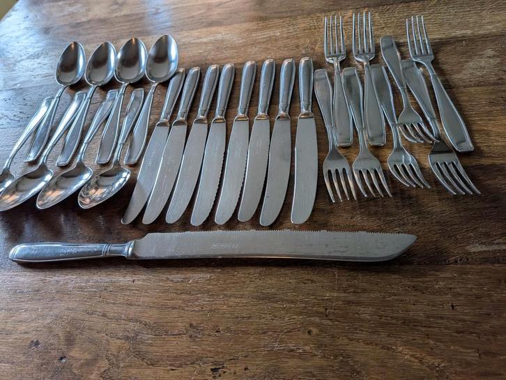 Gero zilmeta Carre 562 compleet 8 pers...90 delig, Huis en Inrichting, Keuken | Bestek, Rvs of Chroom, Ophalen