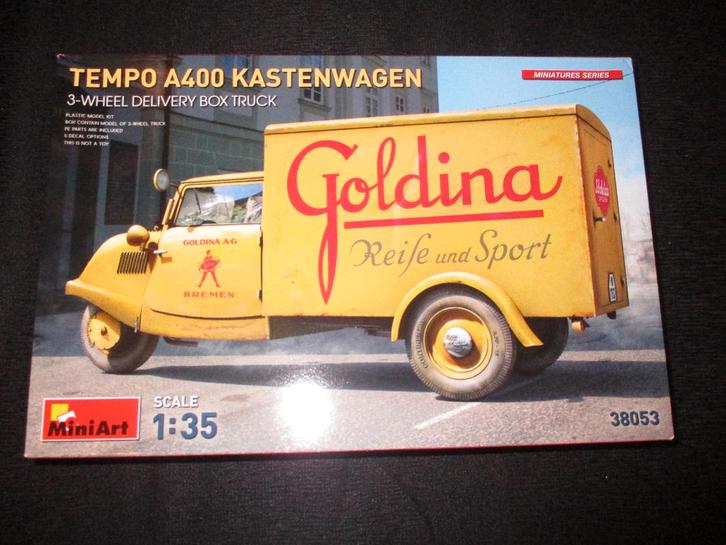 D-150,MINIART 1-35,NO,38053,Tempo A400 Kastenwagen 3-wheel, Hobby en Vrije tijd, Modelbouw | Auto's en Voertuigen, Nieuw, Overige typen