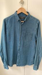 Katoenen heren shirt - blauw M, Kleding | Heren, Overhemden, Ophalen of Verzenden, Zo goed als nieuw, Blauw