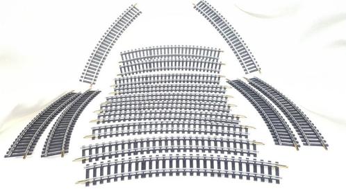 Jouef H0 870 gebogen rails R= 385 16 stuks, Hobby en Vrije tijd, Modeltreinen | H0, Gebruikt, Rails, Gelijkstroom, Jouef, Ophalen of Verzenden