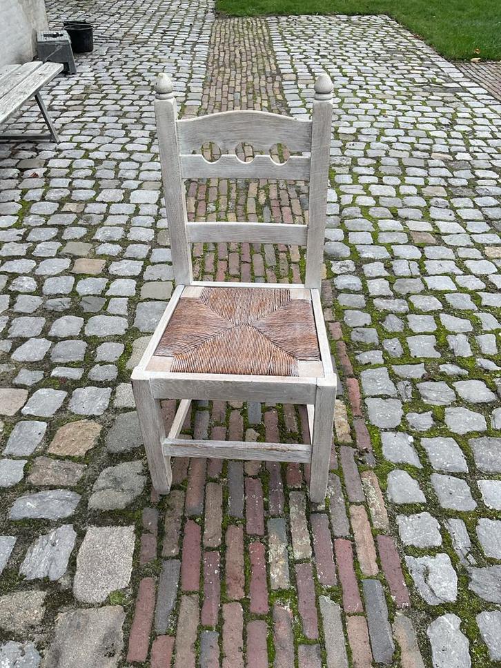 6 Oirschotse eikenhouten karakterstoelen, Huis en Inrichting, Stoelen, Gebruikt, Vijf, Zes of meer stoelen, Hout, Bruin, Ophalen of Verzenden