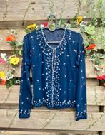 Prachtige vintage geborduurde elegante blouse, Ophalen of Verzenden, Zo goed als nieuw, Maat 36 (S)