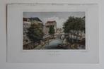 UTRECHT OUDE GRACHT Handgekleurde Staalgravure Terwen GS8, Antiek en Kunst, Verzenden