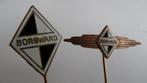 Borgward oldtimerauto spelden 2 x, geëmailleerd, Verzenden, Gebruikt, Auto's