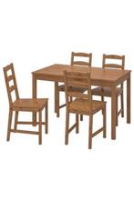 Ikea eet tafel JOKKMOKK N tafel+4stoel antiekbeits, Ophalen, Zo goed als nieuw, Vier personen, Grenenhout