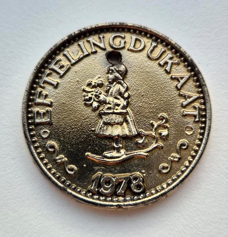 Efteling dukaat  - Roodkapje 1978, Verzamelen, Efteling, Ophalen of Verzenden