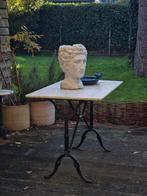 Marmeren Bistro tafel, Tuin en Terras, Ophalen, Gebruikt, Rechthoekig, Metaal
