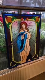 Groot religieus  glas in lood raam, Ophalen