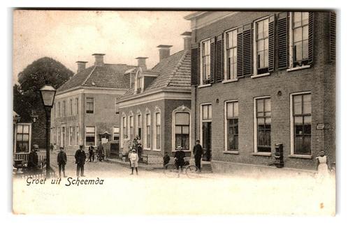 Scheemda, Groet uit Scheemda, Verzamelen, Ansichtkaarten | Nederland, Gelopen, Groningen, Voor 1920, Verzenden