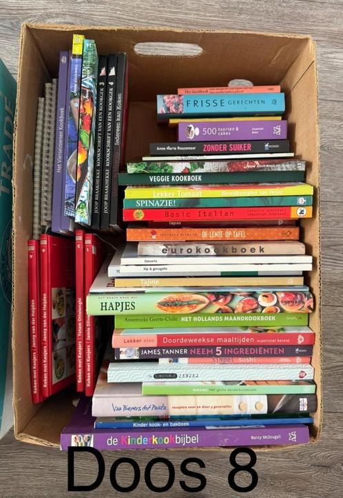 Partij Kookboeken & Kinderkookboeken (Doos 8), Boeken, Kookboeken, Gelezen, Voorgerechten en Soepen, Hoofdgerechten, Tapas, Hapjes en Dim Sum