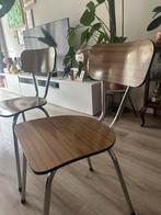Vintage Keuken Formica Stoelen, Huis en Inrichting, Stoelen, Ophalen, Bruin, Twee