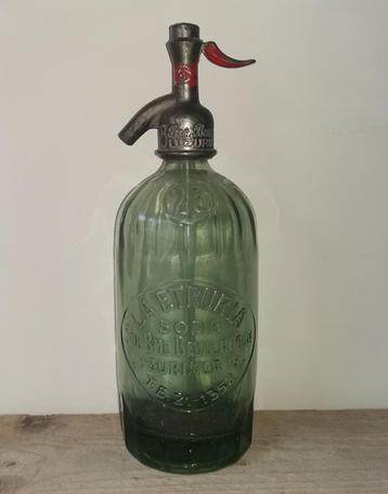 Zeldzaam mooie soda-koolzuur (sifon) fles.  beschikbaar voor biedingen