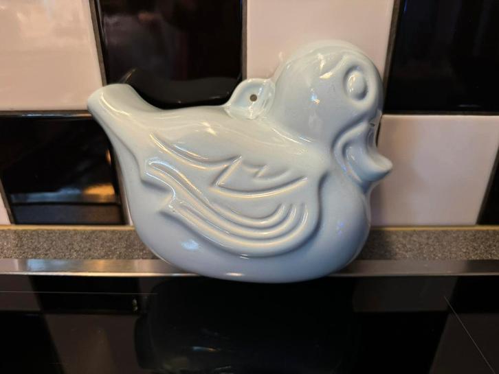 Pastel puddingvorm in de vorm van een eend, lichtblauw, Antiek en Kunst, Antiek | Servies los, Ophalen of Verzenden