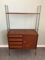 Vintage modulaire wandsysteem string systeem met ladekast, Ophalen, Gebruikt, Teakhout, Minder dan 150 cm