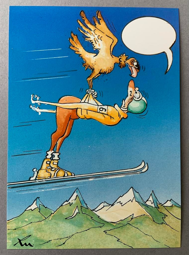 Skiën, Nederlandse Ski Vereniging , Olympische Winterspelen, Verzamelen, Ansichtkaarten | Themakaarten, Ophalen of Verzenden, Ongelopen