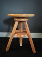 Houten kruk met verstelbare hoogte Ikea draaikruk, Huis en Inrichting, Ophalen, Gebruikt, Bruin, Vintage
