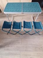 Camping tafel en krukken Quechua, Caravans en Kamperen, Kampeermeubelen, Ophalen, Campingtafel