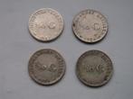 Curacao/Nederlandse Antillen.  Lotje van 4 x 1/10 Gulden., Setje, Zilver, 10 cent, Verzenden