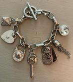 Vintage Michael Kors bedelarmband armband zilverkleur strass, Sieraden, Tassen en Uiterlijk, Armbanden, Staal, Ophalen of Verzenden