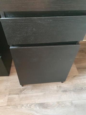 Te koop, zwart bruin bureau Ikea, Malm, NIEUWSTAAT - afbeelding 2