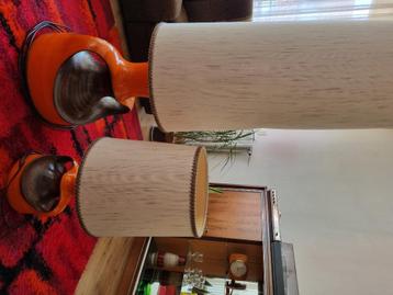 Jaren 60 vloerlamp en bijpassende stalamp. beschikbaar voor biedingen