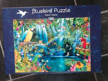 Puzzel 1000 stukjes. Bluebird parrot tropics beschikbaar voor biedingen