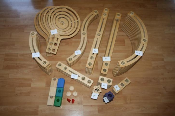 Quadrilla Marble - onderdelen houten knikkerbaan, Kinderen en Baby's, Speelgoed | Houten speelgoed, Overige typen, Ophalen of Verzenden