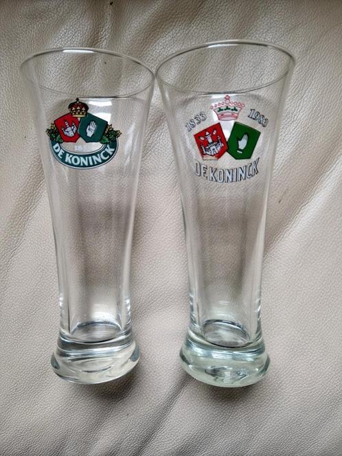 2 verschillende De Koninck bier glazen !, Verzamelen, Biermerken, Zo goed als nieuw, Glas of Glazen, De Koninck, Ophalen of Verzenden