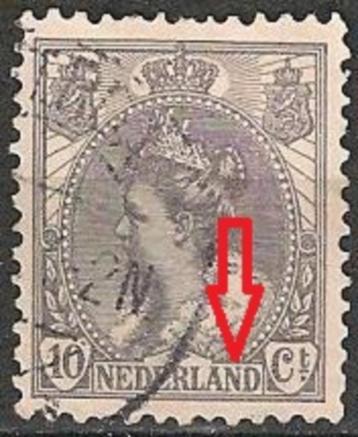 Koningin Wilhelmina No. 62 DRUKTOEVAL O. ADV. no.60 Q. beschikbaar voor biedingen