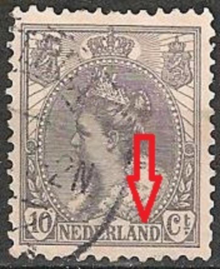 Koningin Wilhelmina No. 62 DRUKTOEVAL O. ADV. no.60 Q., Postzegels en Munten, Postzegels | Nederland, Gestempeld, T/m 1940, Verzenden