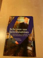 W. Koetsenruijter - Schrijven van beleidsnotities, Sociale wetenschap, Ophalen of Verzenden, Zo goed als nieuw, W. Koetsenruijter; R. Berkenbosch