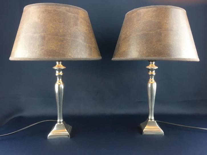 2 tafellampjes van Light Makers, Huis en Inrichting, Lampen | Tafellampen, Zo goed als nieuw, Minder dan 50 cm, Kunststof, Metaal